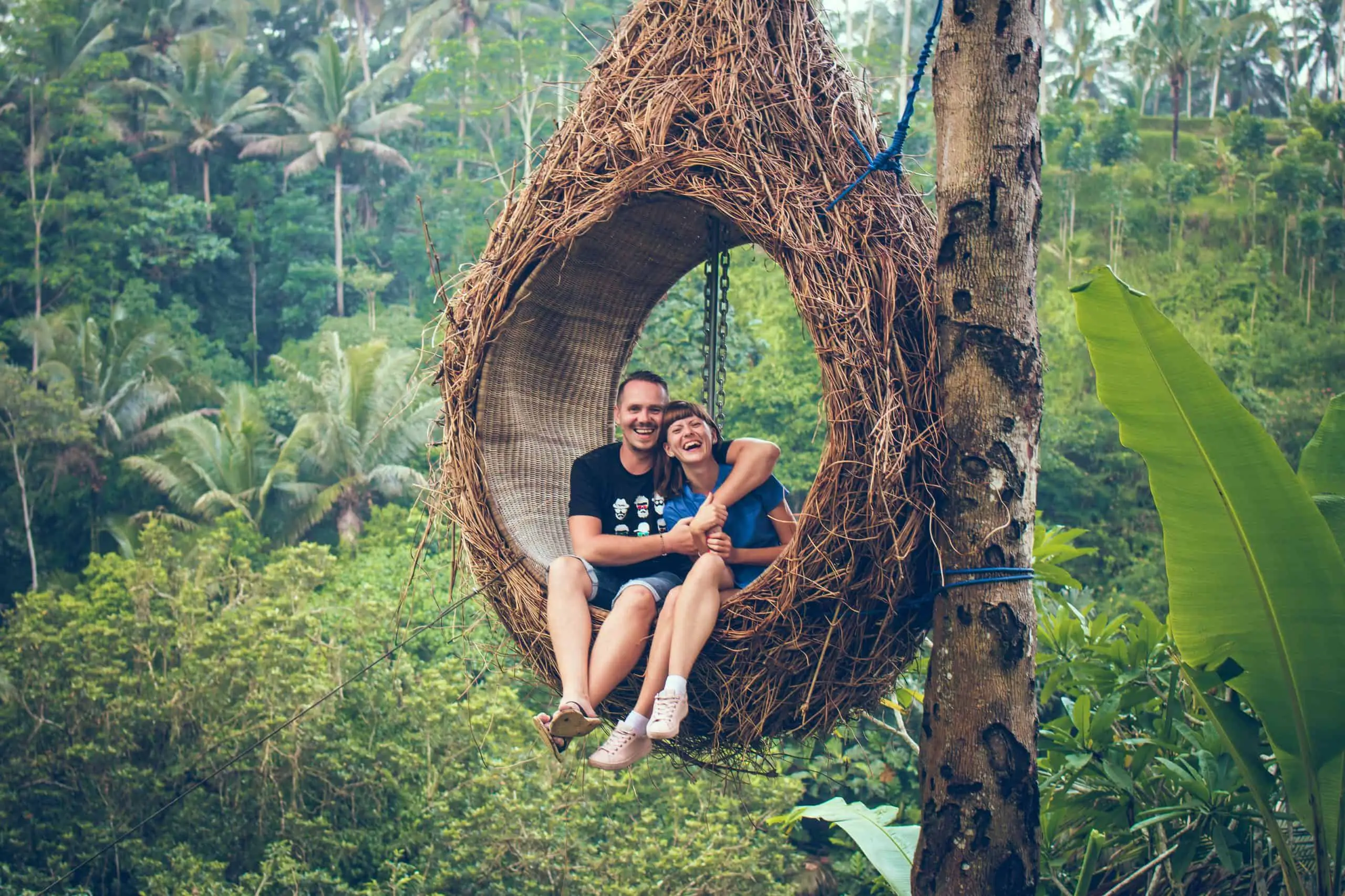 זוג מאושר על עץ